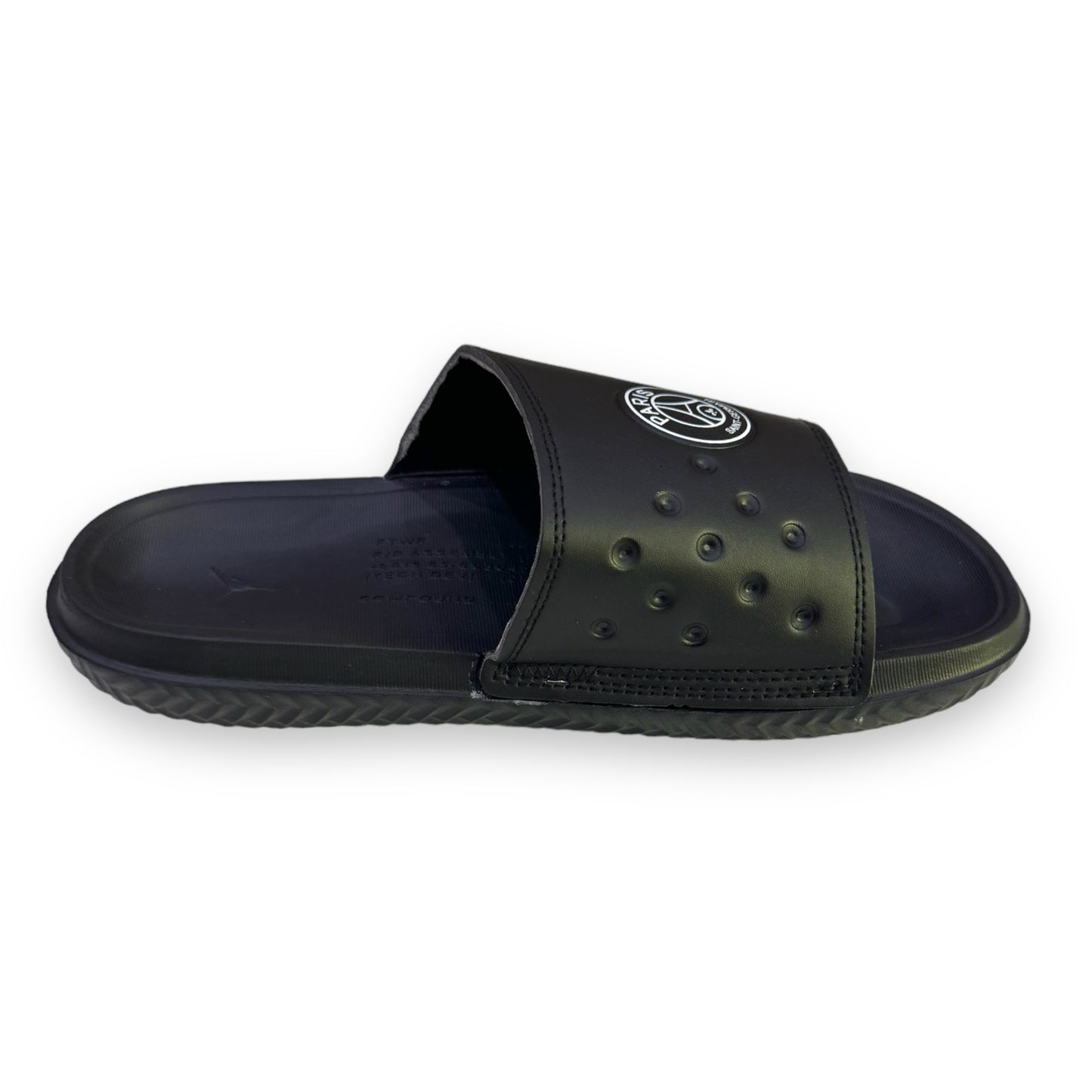 J-O-R-D-A-N Imported Premium High Sole Slides in Black