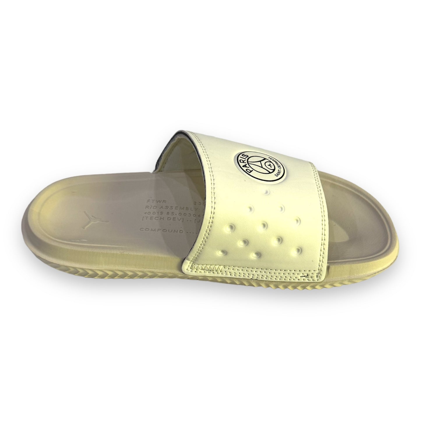 J-O-R-D-A-N Imported Premium High Sole Slides in Off White