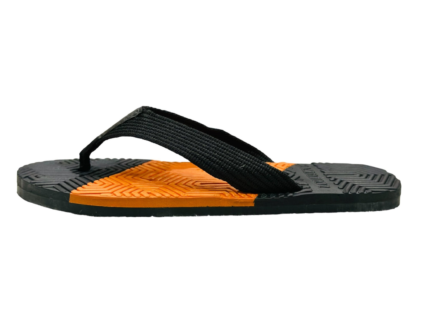 Black & Orange Cross Slippers