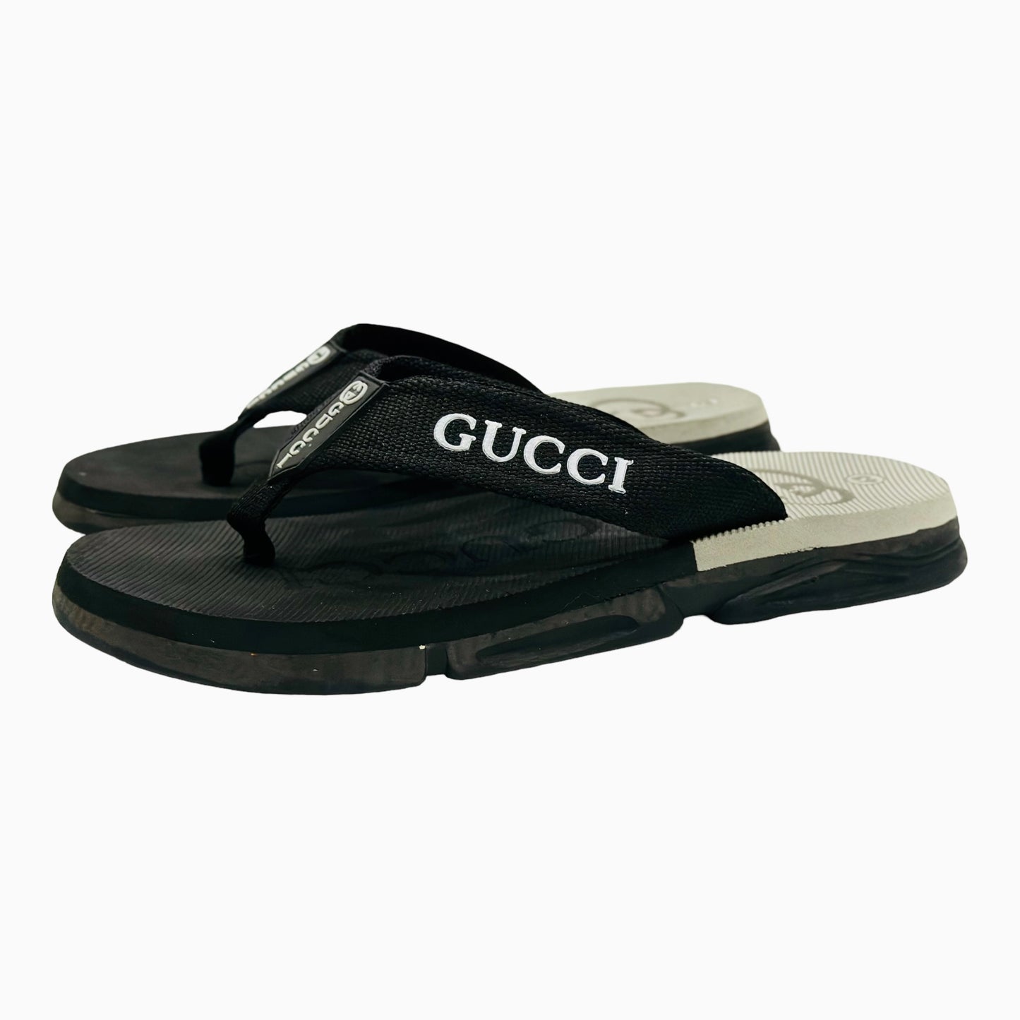 Premium Extra Soft Black G-U-C-C-I Cross Slipper