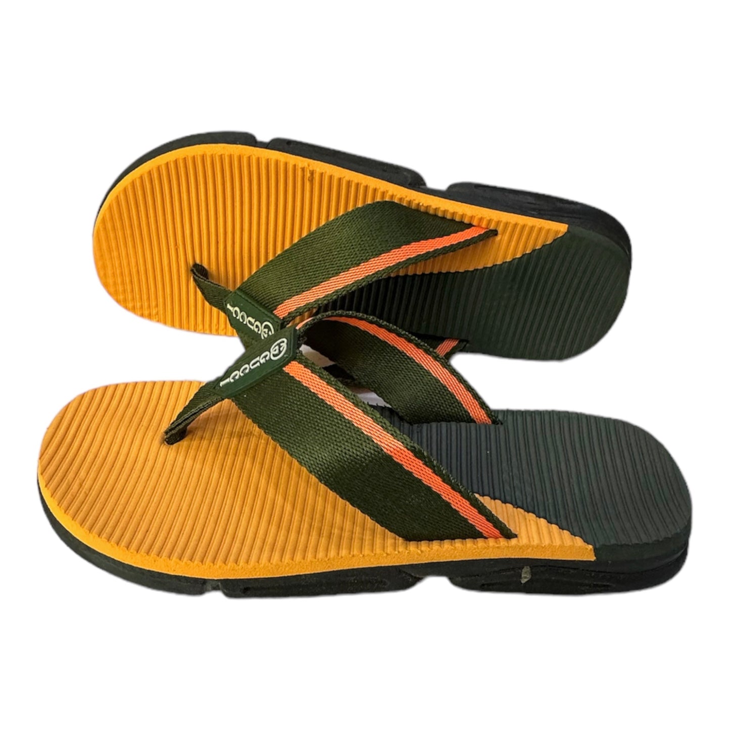 Orange & Green Extra Soft G-U-C-C-I Cross Slipper