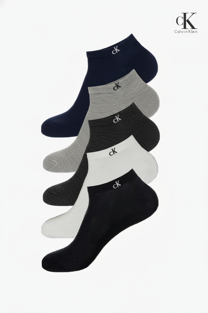 C-K Imported Ankle Socks - Pack of 5 - New