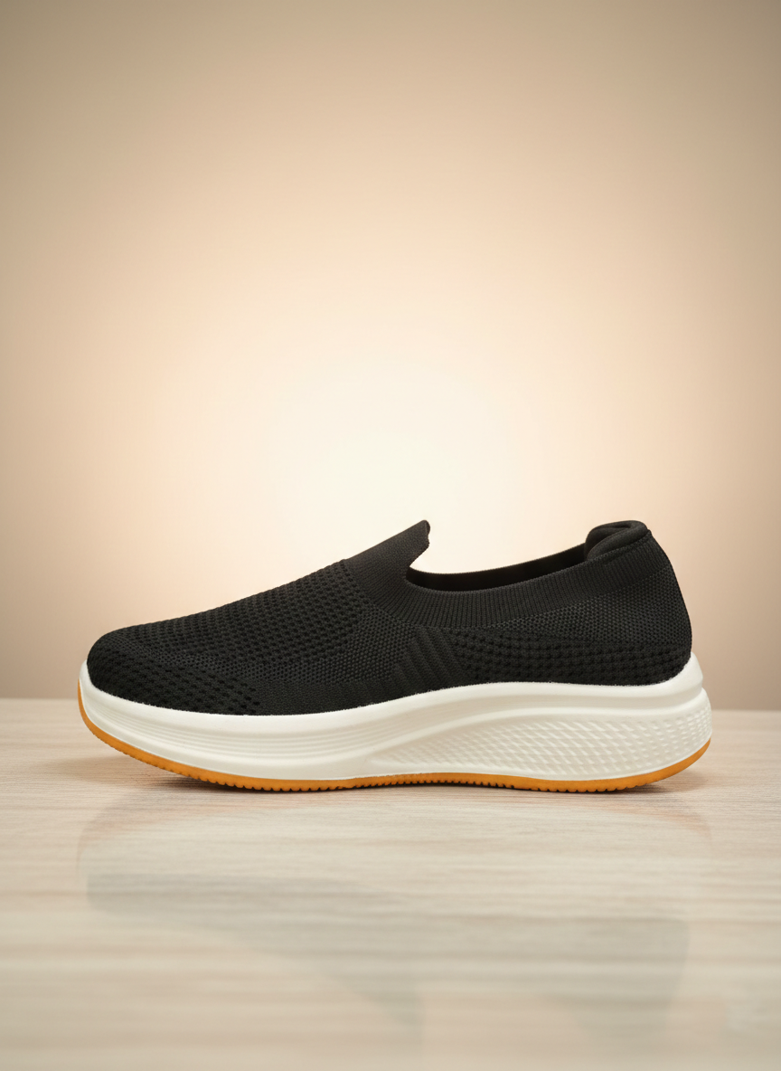 Skechers Hyper Burst Black Slip-Ons 2.0