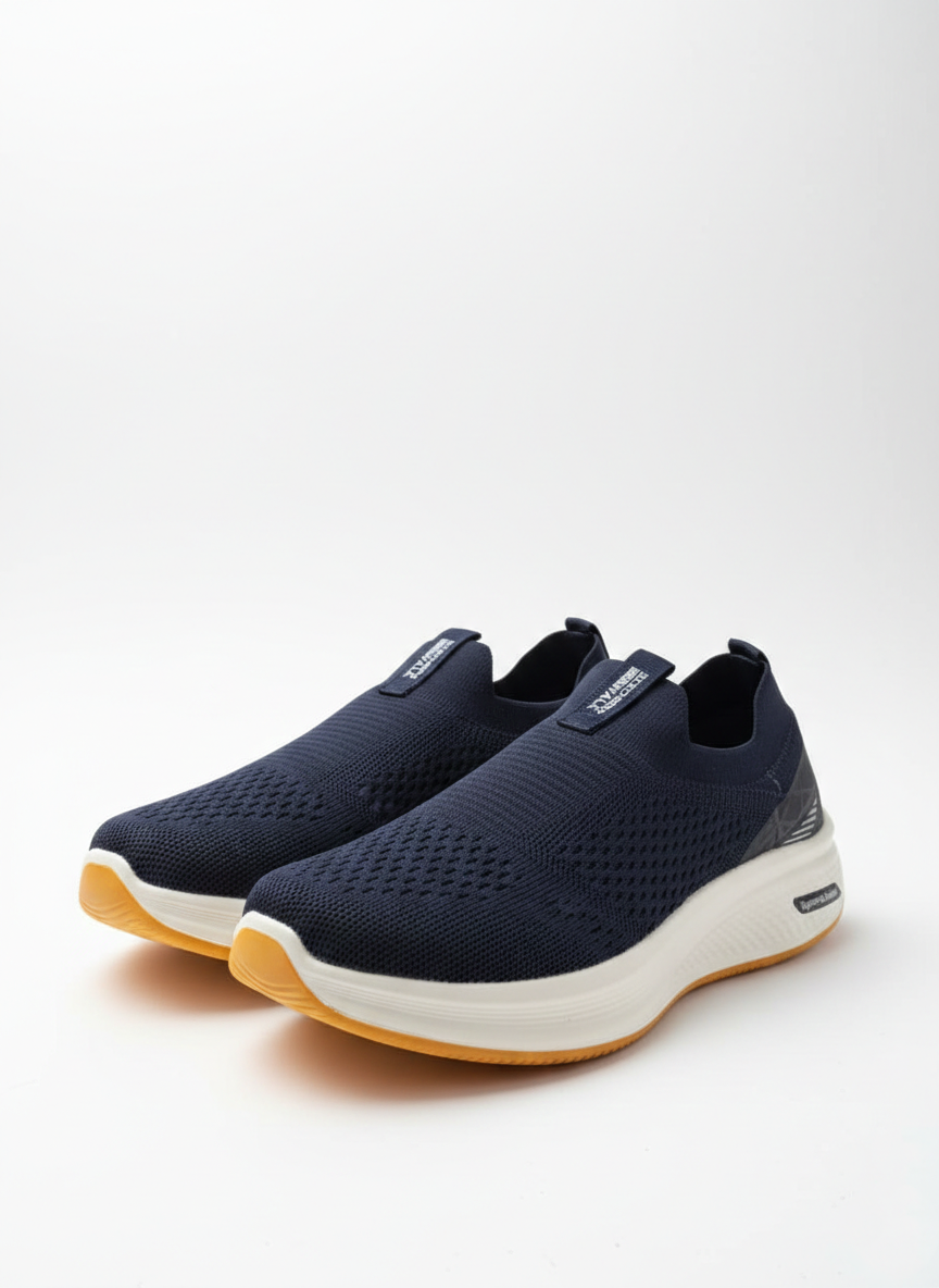 Skechers Hyper Burst Navy Slip-Ons 3.0