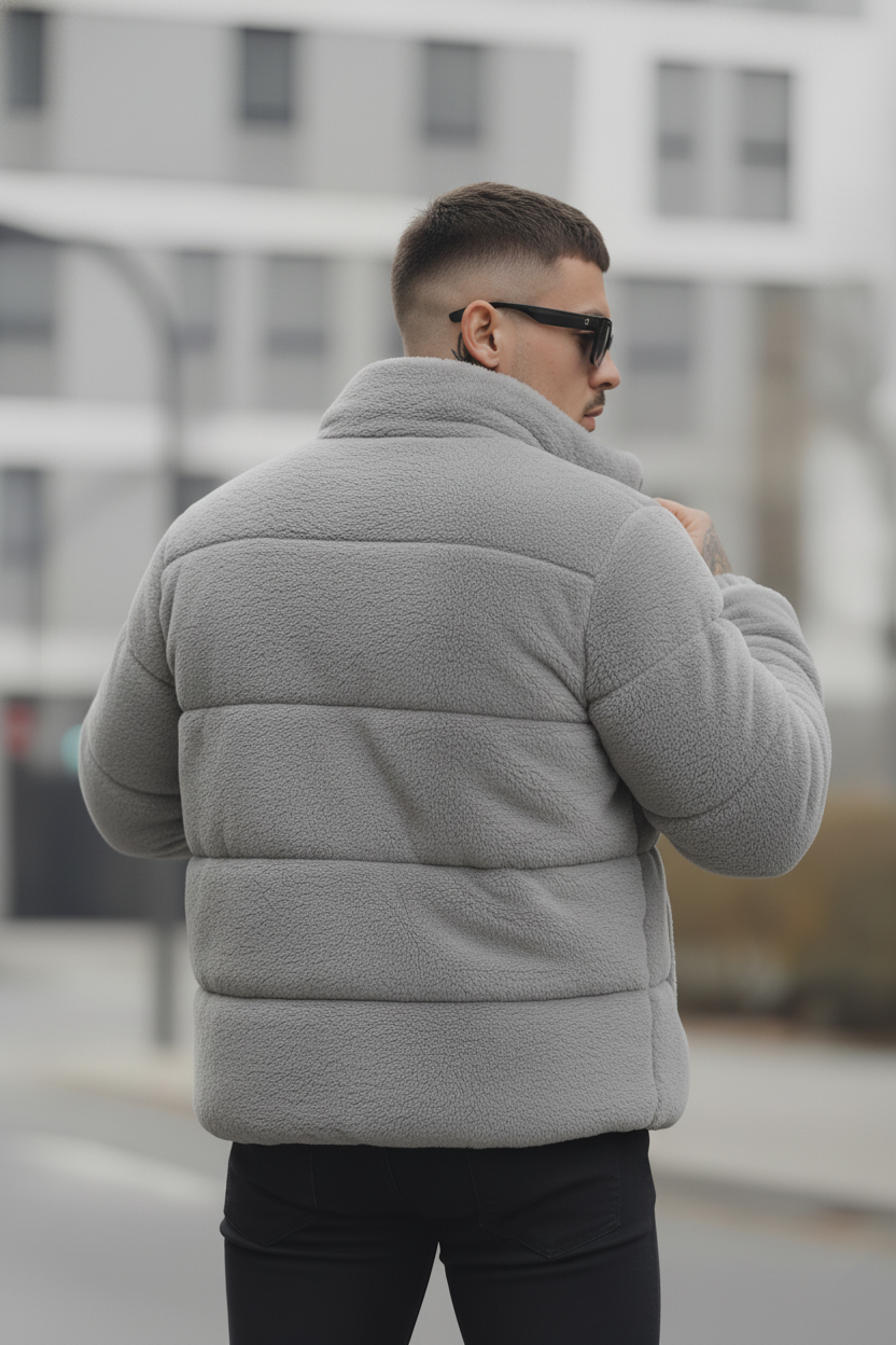 Men’s Sherpa Puffer - Grey