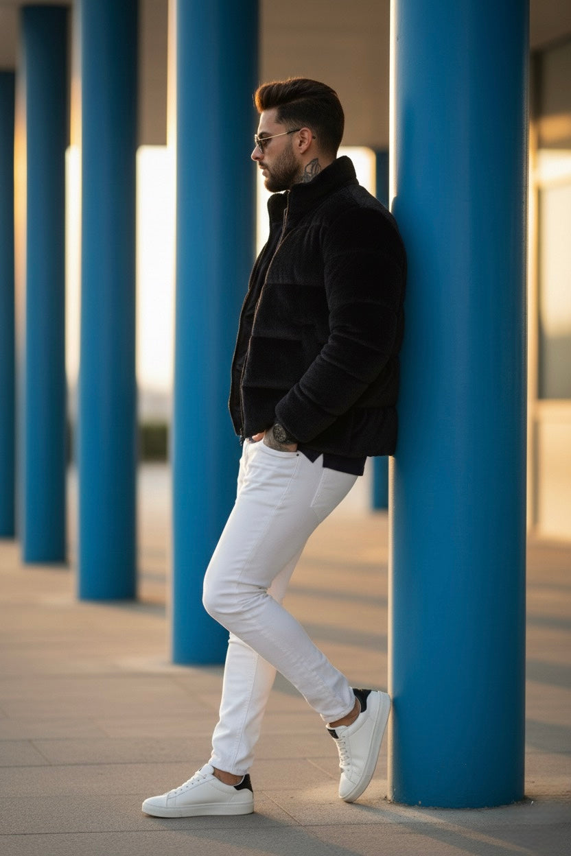 Men’s Sherpa Puffer - Black