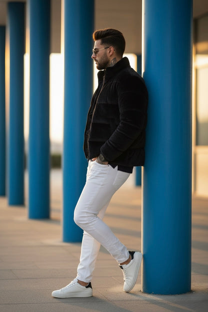 Men’s Sherpa Puffer - Black