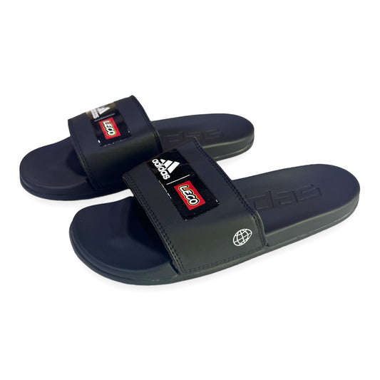 A-D-I-D-A-S Imported Premium Soft Black Slides