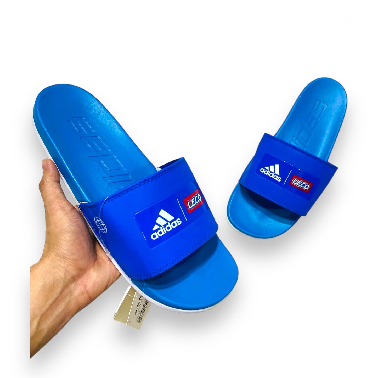 A-D-I-D-A-S Imported Premium Soft Blue Slides