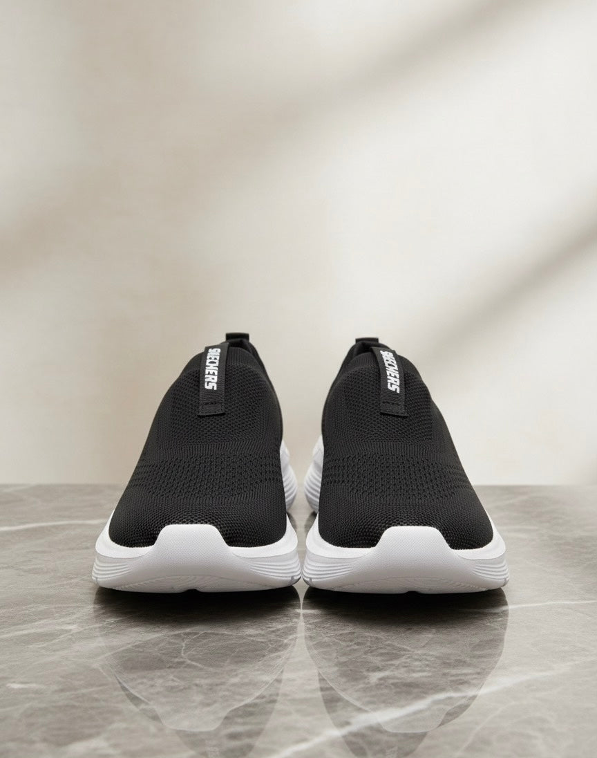 Skechers Knit Slip-On Comfort in Black