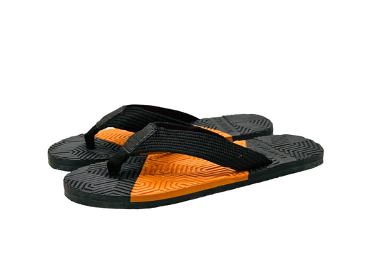 Black & Orange Cross Slippers