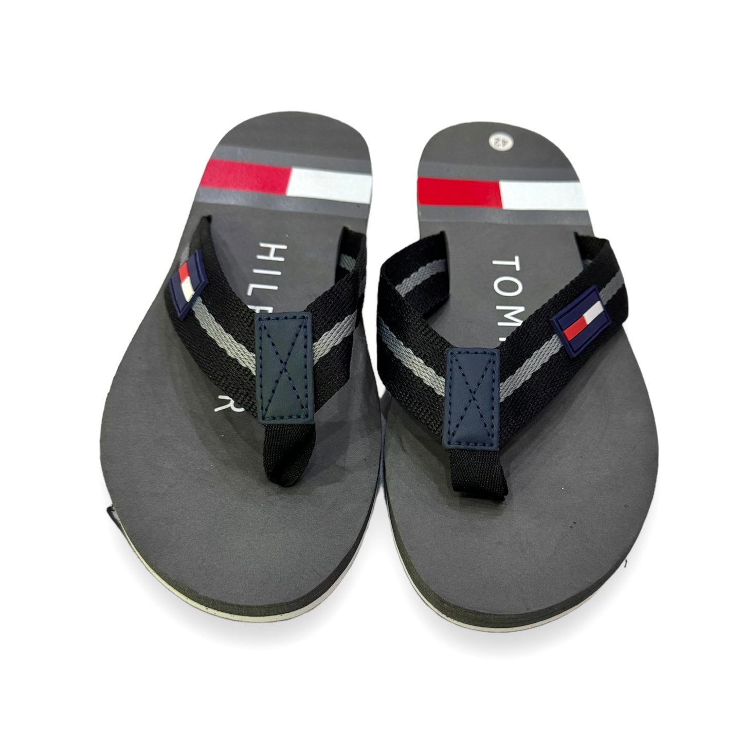 T-O-M-M-Y Imported Slippers Grey