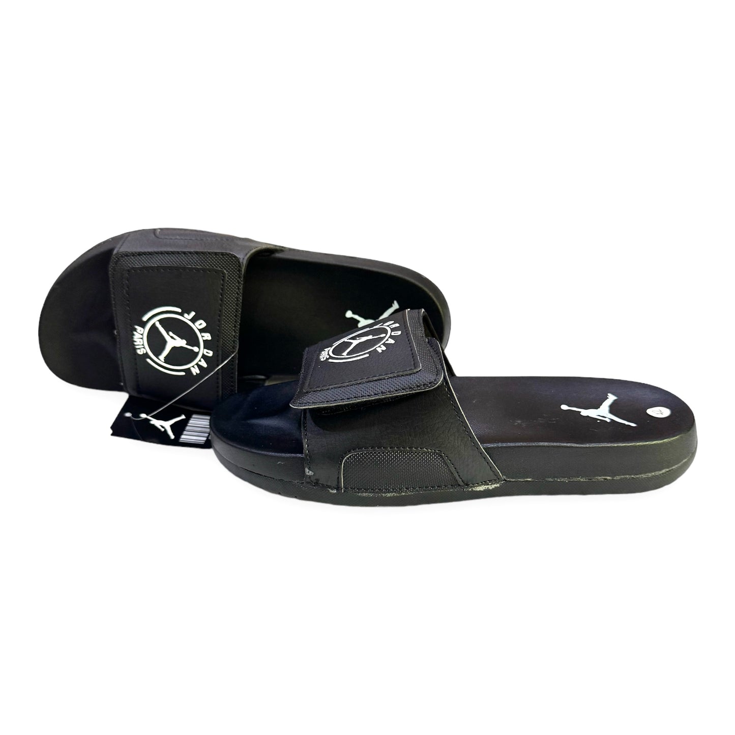 J-O-R-D-A-N Imported Premium Foambed Black Slides