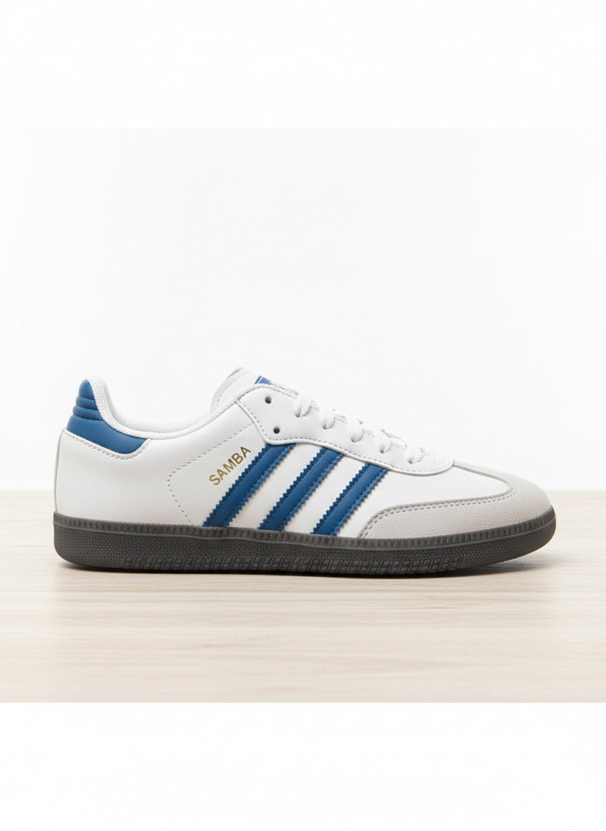 Adi Samba White & Sky Stripes