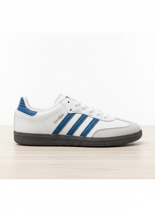 Adi Samba White & Sky Stripes