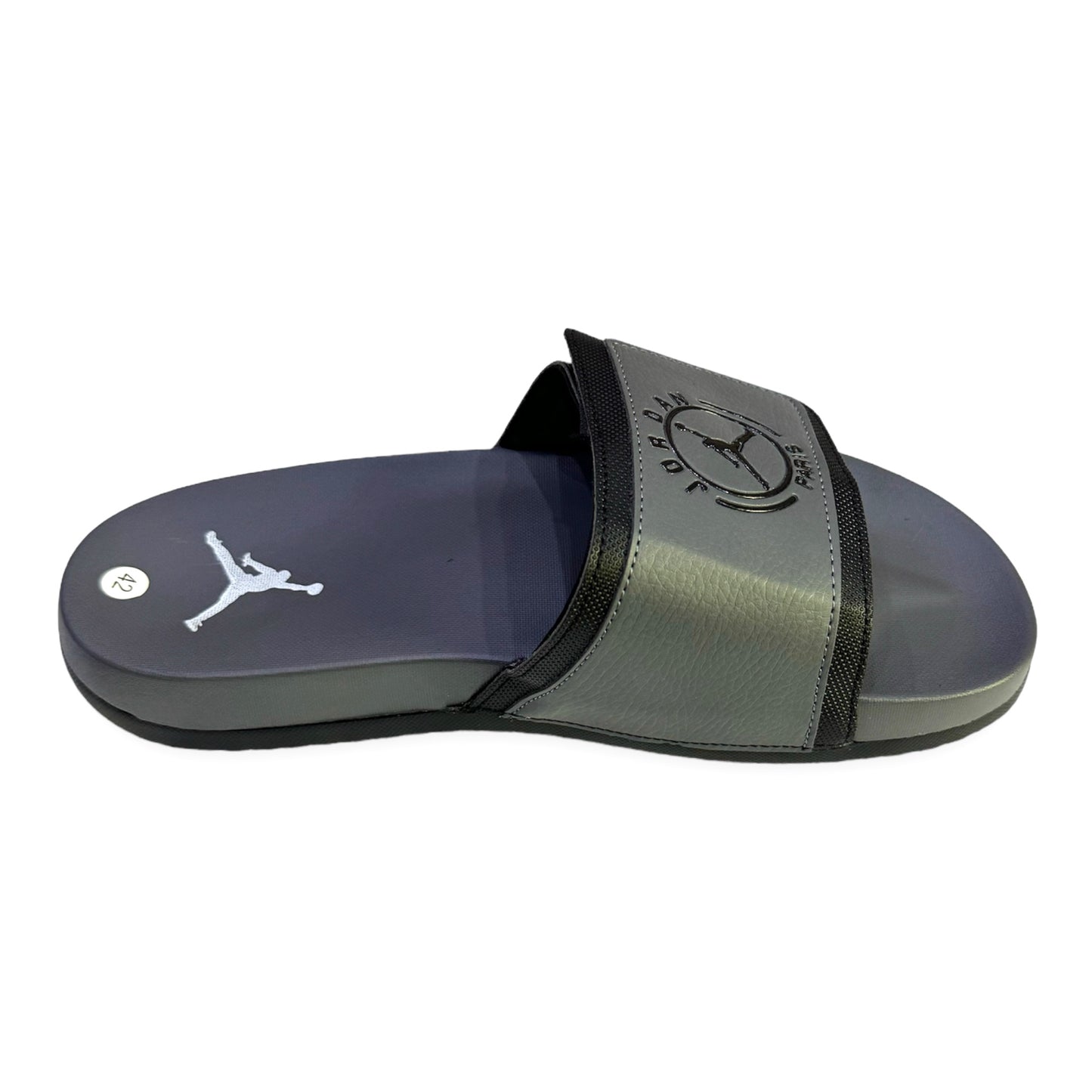 J-O-R-D-A-N Imported Premium Foambed Grey Slides