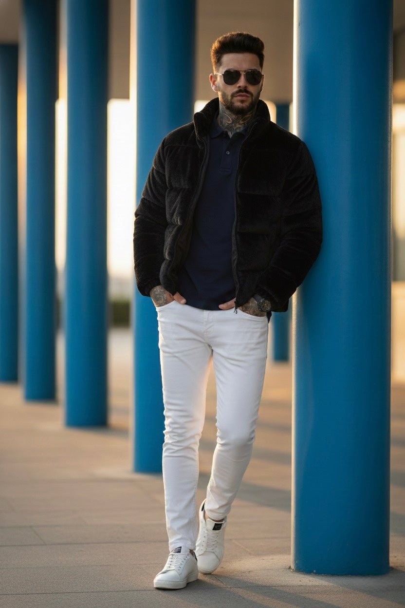 Men’s Sherpa Puffer - Black