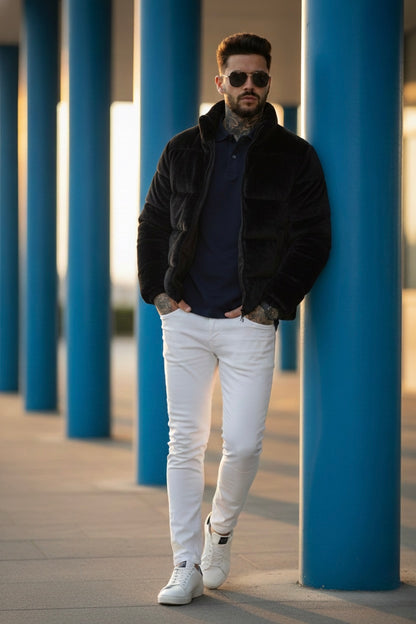 Men’s Sherpa Puffer - Black