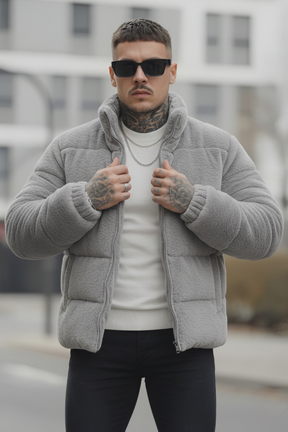 Men’s Sherpa Puffer - Grey