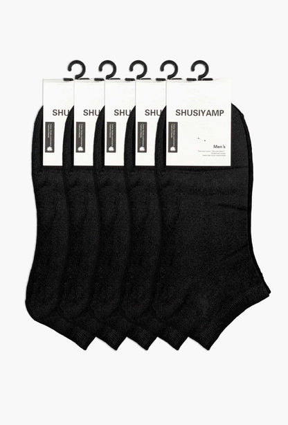 Black Ankle Socks (Pack of 5) - FITSY