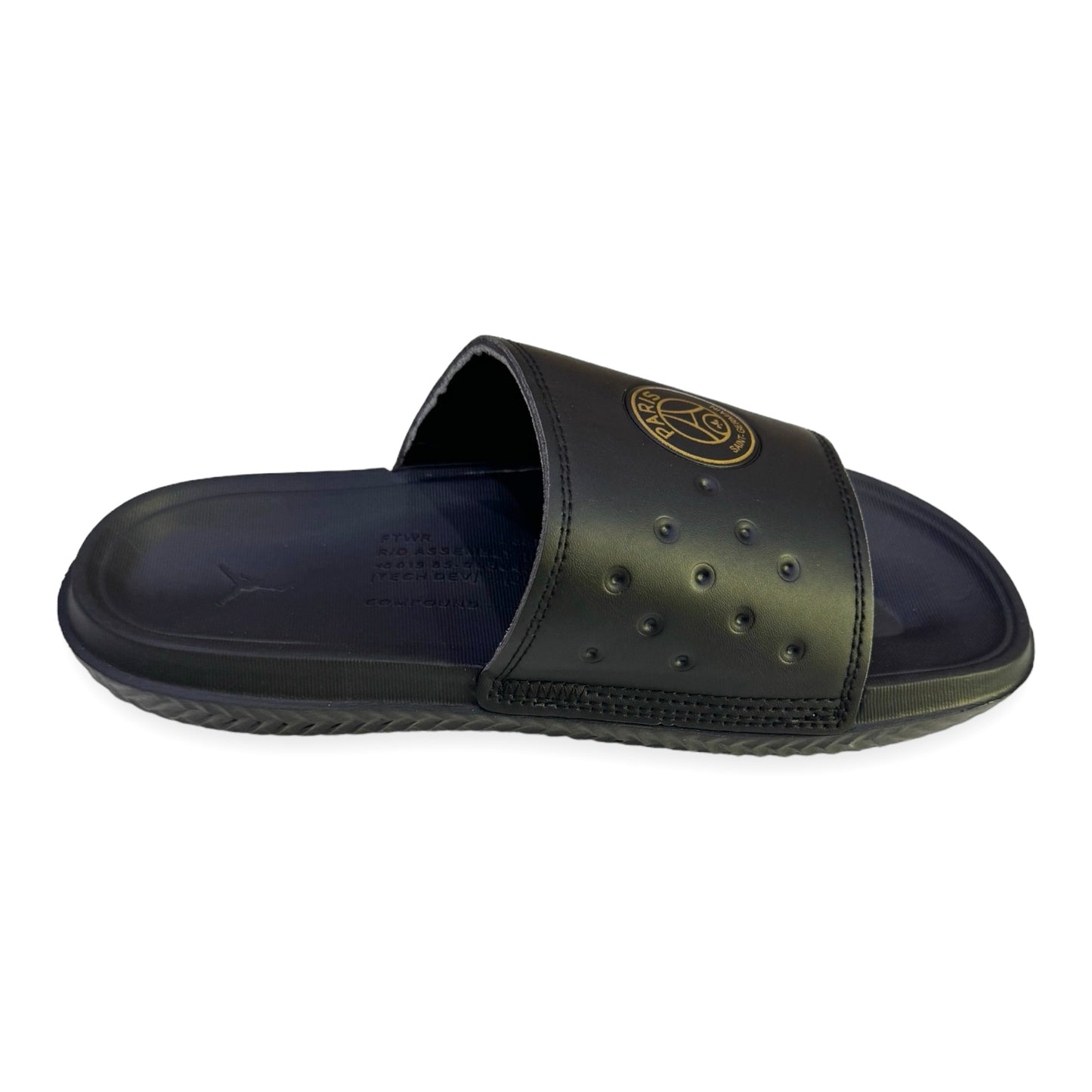 J-O-R-D-A-N Imported Premium High Sole Slides Special Edition in Black