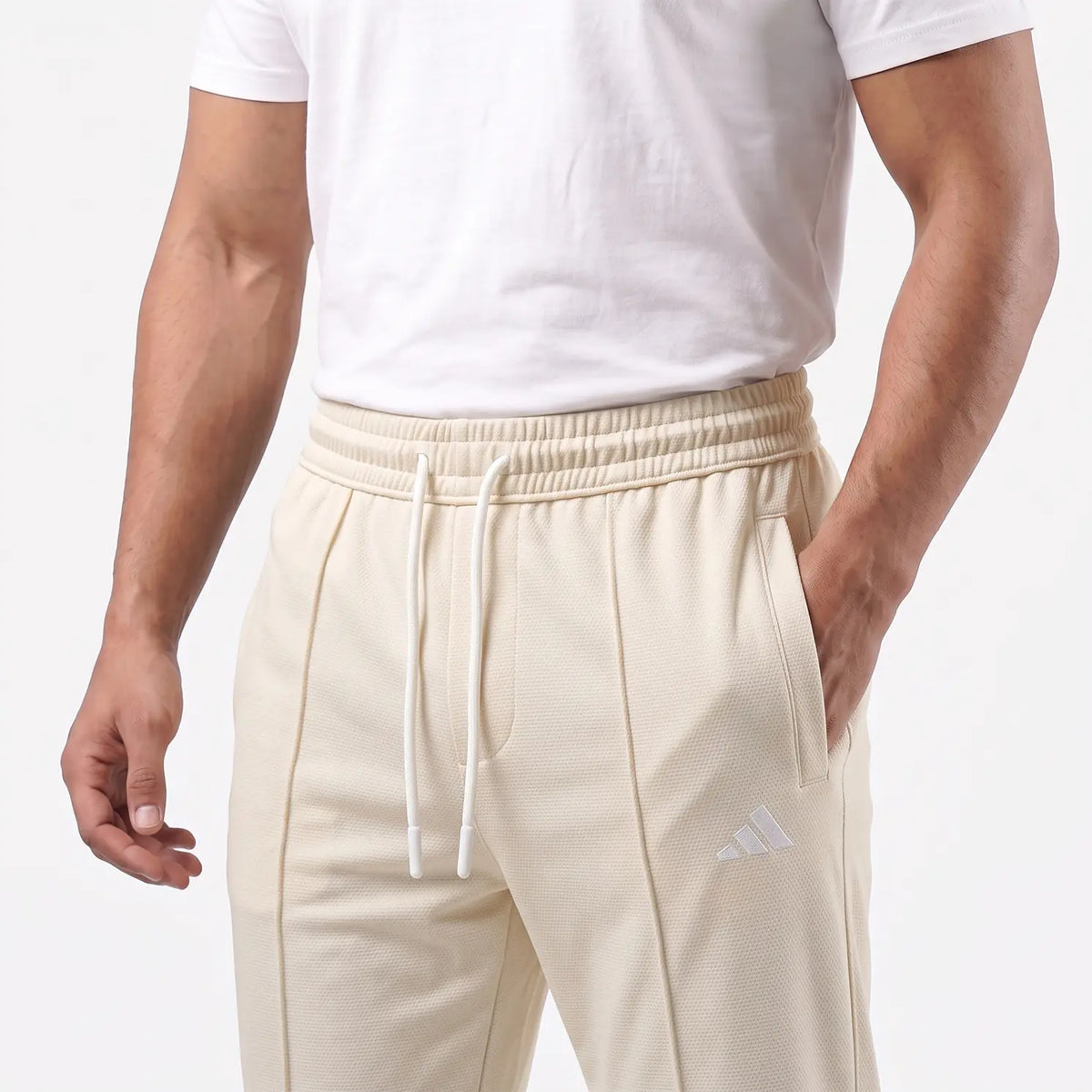 Men's - Imported Dot Mesh Trouser - Off White