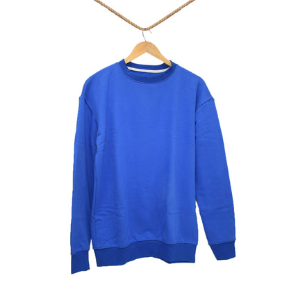 Premium Baggy Drop Shoulder Sweatshirt in Royal Blue