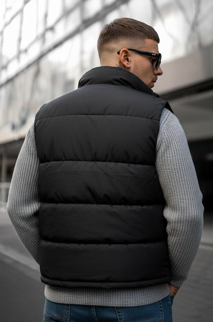 Z-A-R-A Puffer Jacket (Half Sleeves) - Black