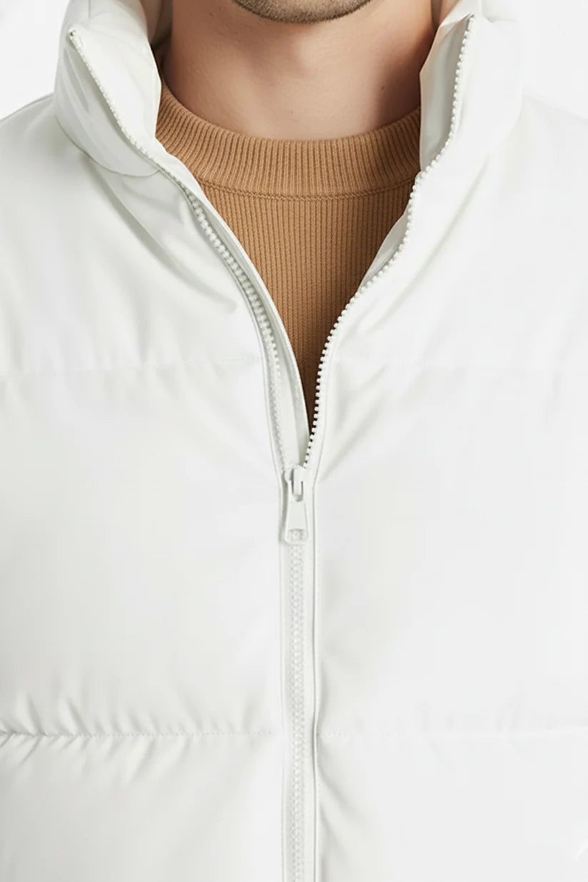 Z-A-R-A Puffer Jacket (Full Sleeves) - White