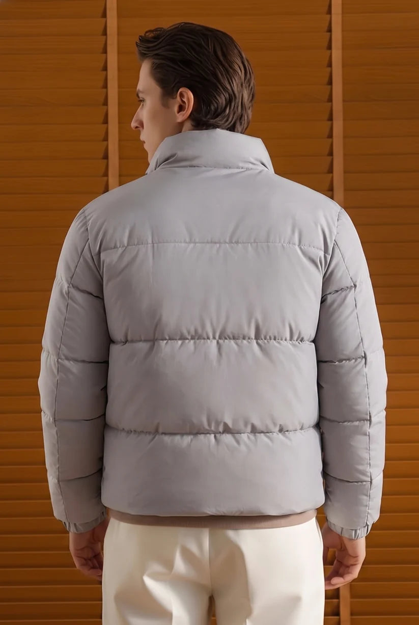 Z-A-R-A Puffer Jacket (Full Sleeves) - Silver