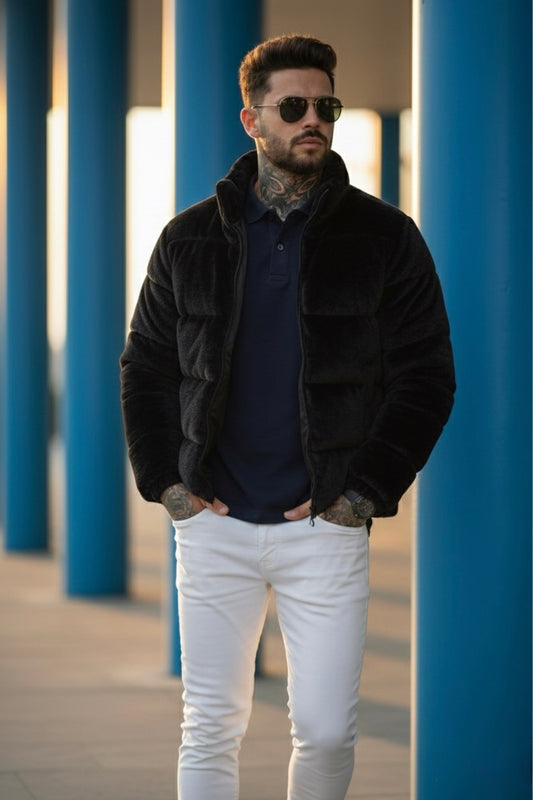 Men’s Sherpa Puffer - Black