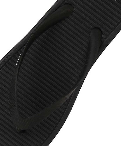 N-I-K-E Imported Soft Flip Flops In Black