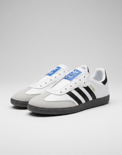 Adi Samba White & Black Stripes