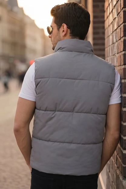 Z-A-R-A Puffer Jacket (Half Sleeves) - Silver
