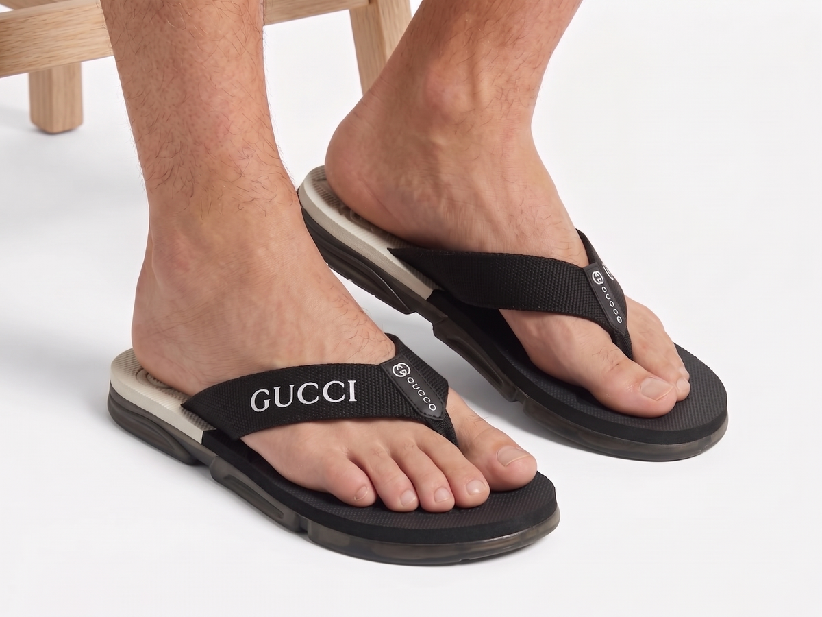 Premium Extra Soft Black G-U-C-C-I  Slipper