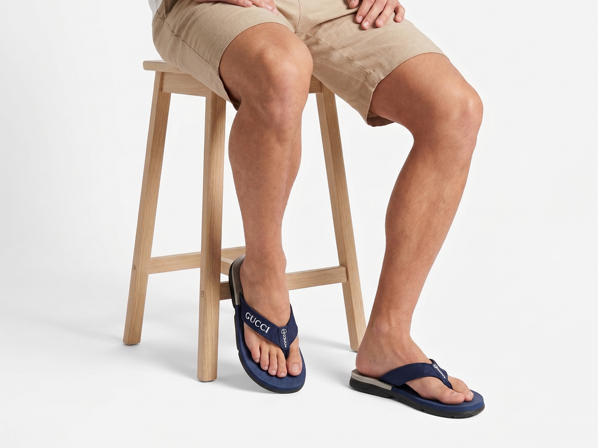 Premium Extra Soft Blue G-U-C-C-I Slippers