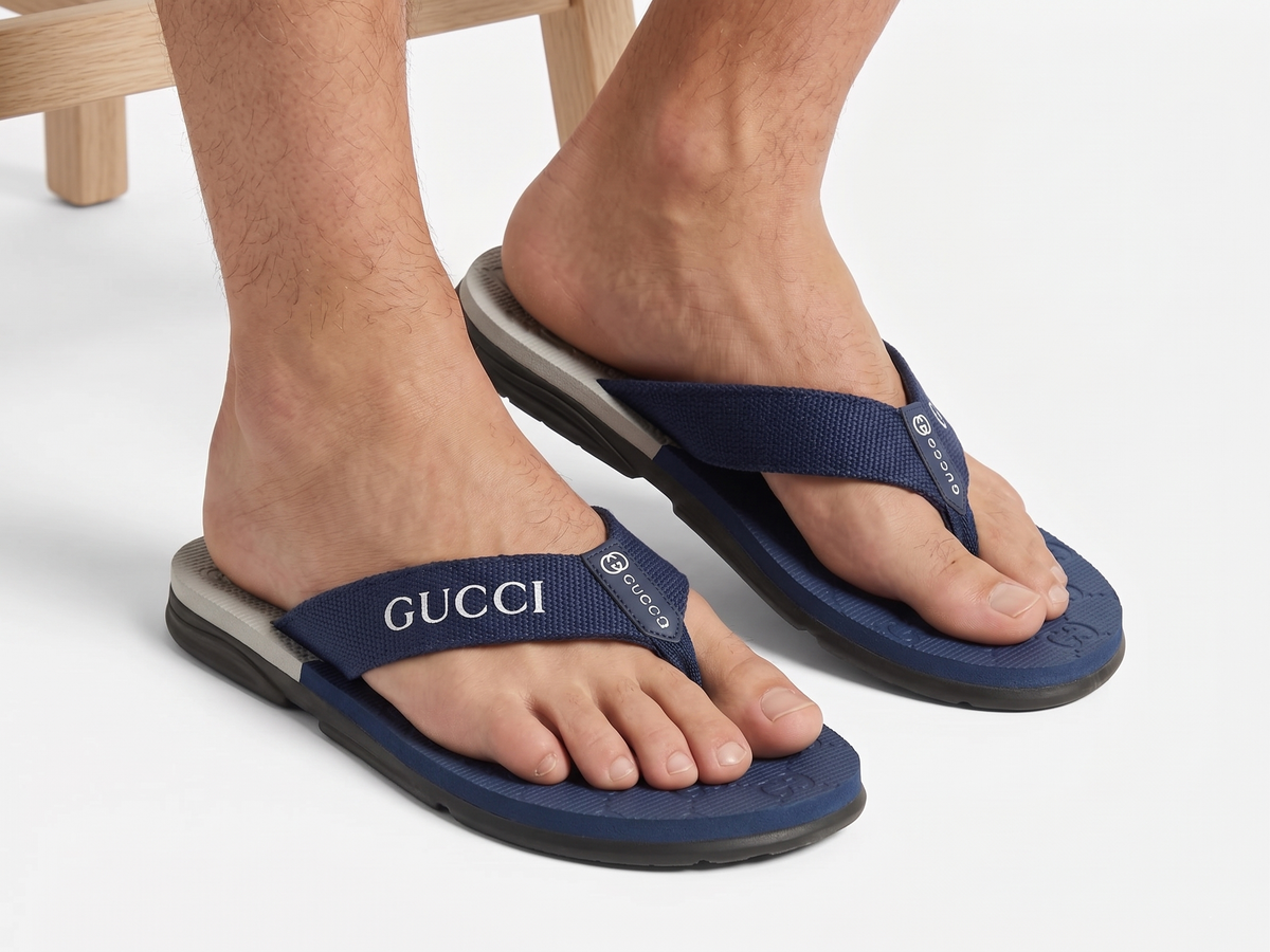 Premium Extra Soft Blue G-U-C-C-I Slippers