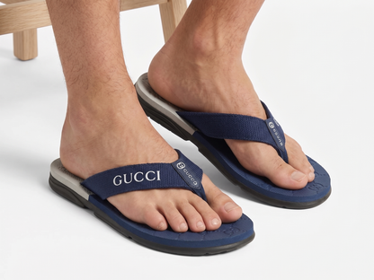 Premium Extra Soft Blue G-U-C-C-I Slippers