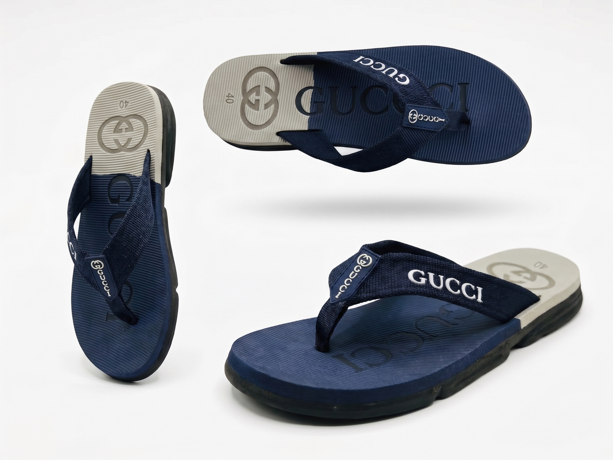 Premium Extra Soft Blue G-U-C-C-I Slippers