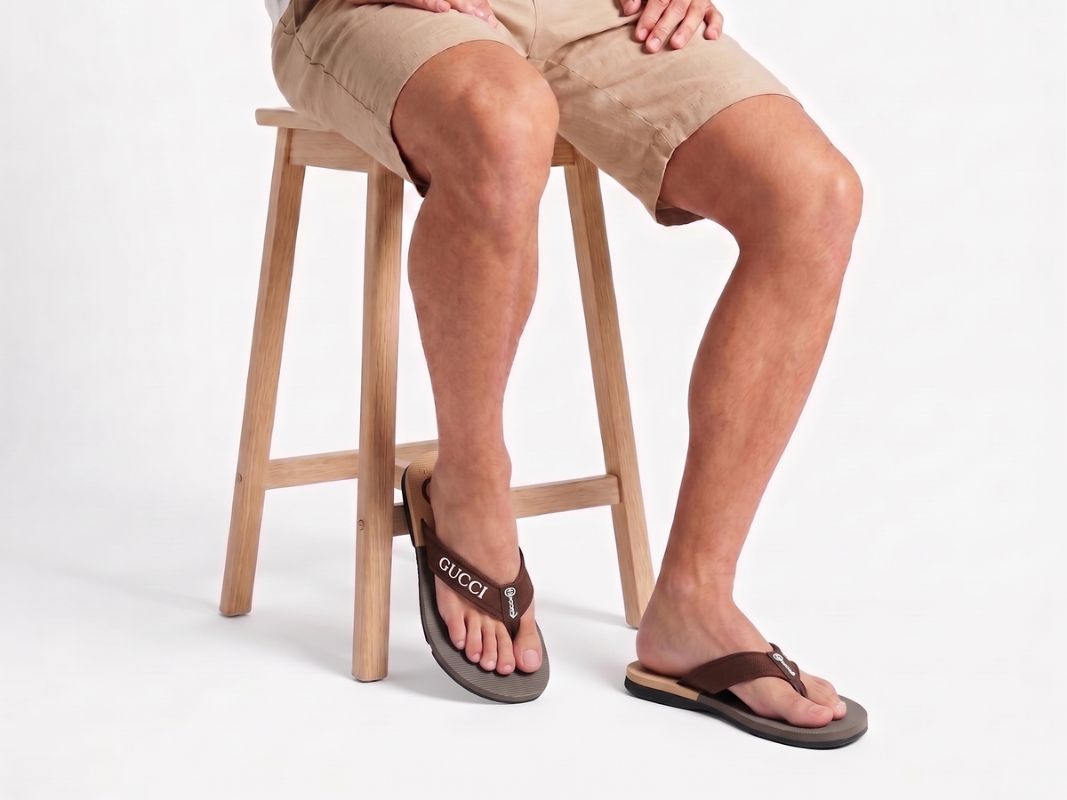 Premium Extra Soft Brown G-U-C-C-I Slipper