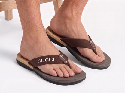 Premium Extra Soft Brown G-U-C-C-I Slipper