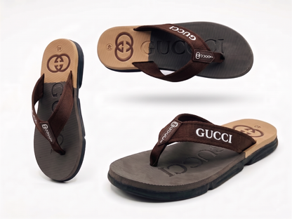 Premium Extra Soft Brown G-U-C-C-I Slipper
