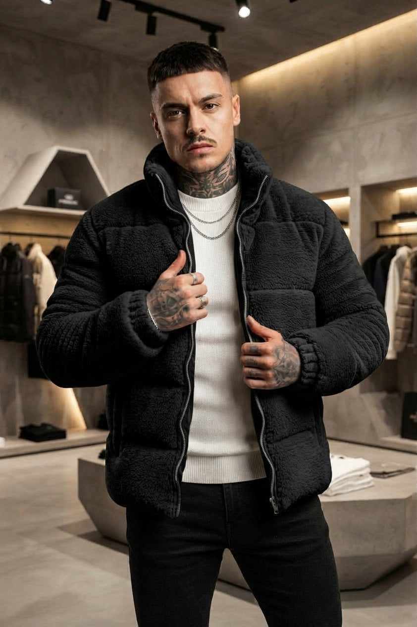 Men’s Sherpa Puffer - Black
