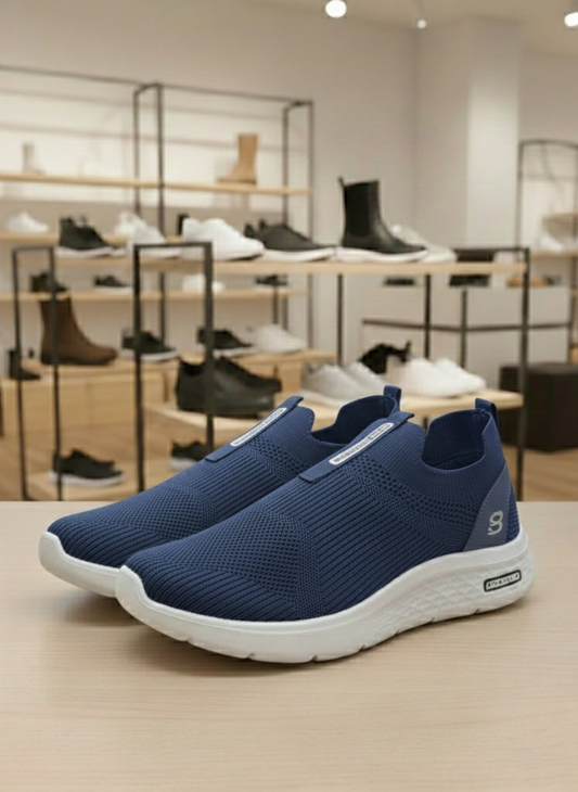 Skechers Premium Slip-Ons In Navy