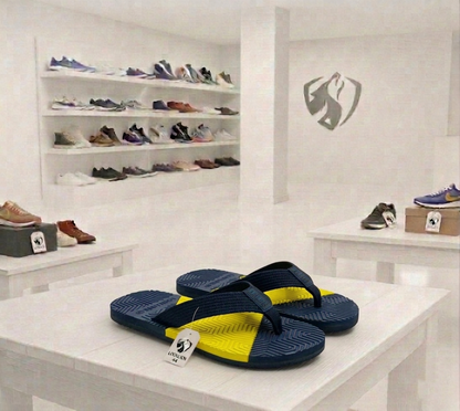 Yellow & Blue Multicross Slippers