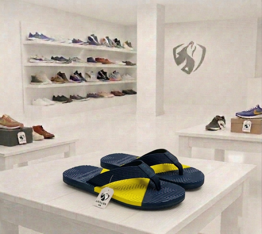 Yellow & Blue Multicross Slippers