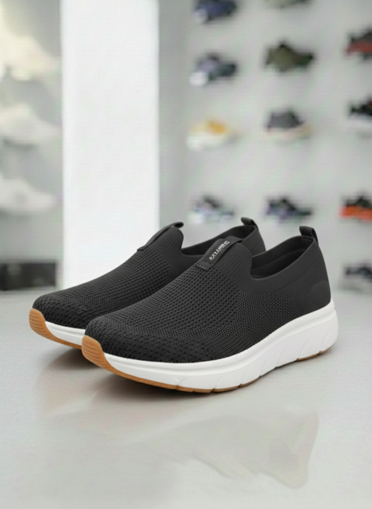Skechers Hyper Burst Black Slip-Ons 2.0