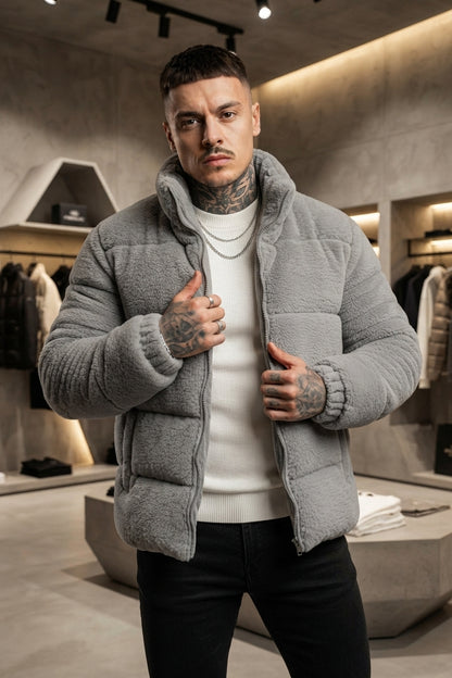 Men’s Sherpa Puffer - Grey