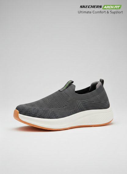 Skechers Hyper Burst Grey Slip-Ons 2.0