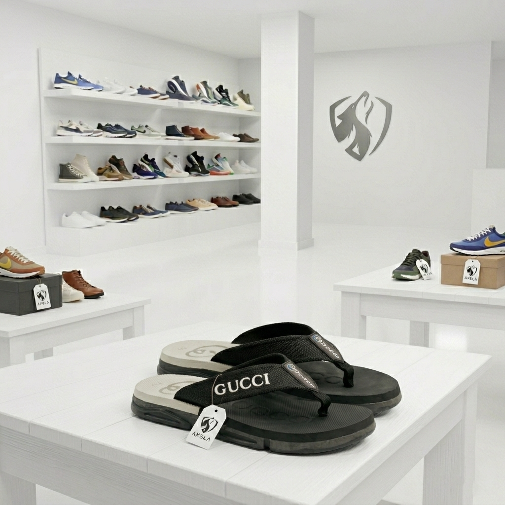 Premium Extra Soft Black G-U-C-C-I Cross Slipper